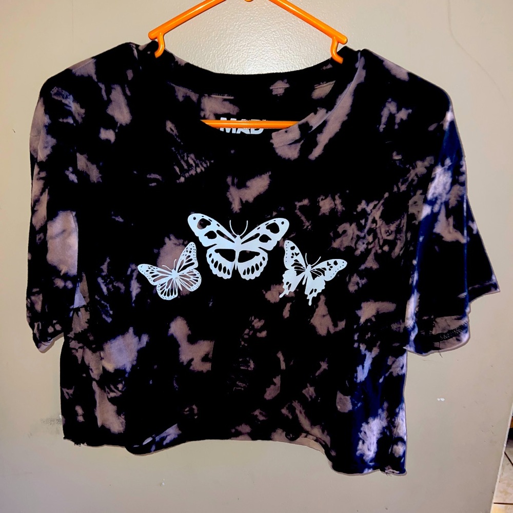 Bleached style crop top